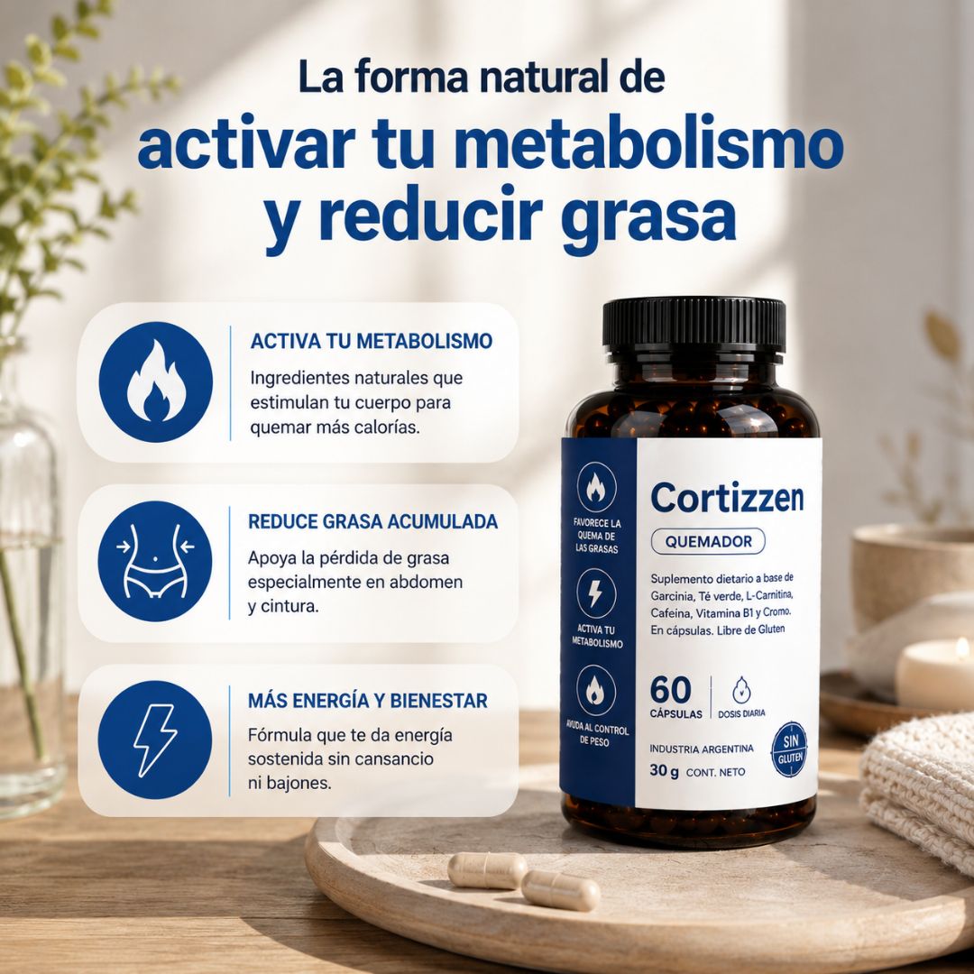 CORTIZZEN Quema Grasas® | Menos panza, más energía, más bienestar diario.