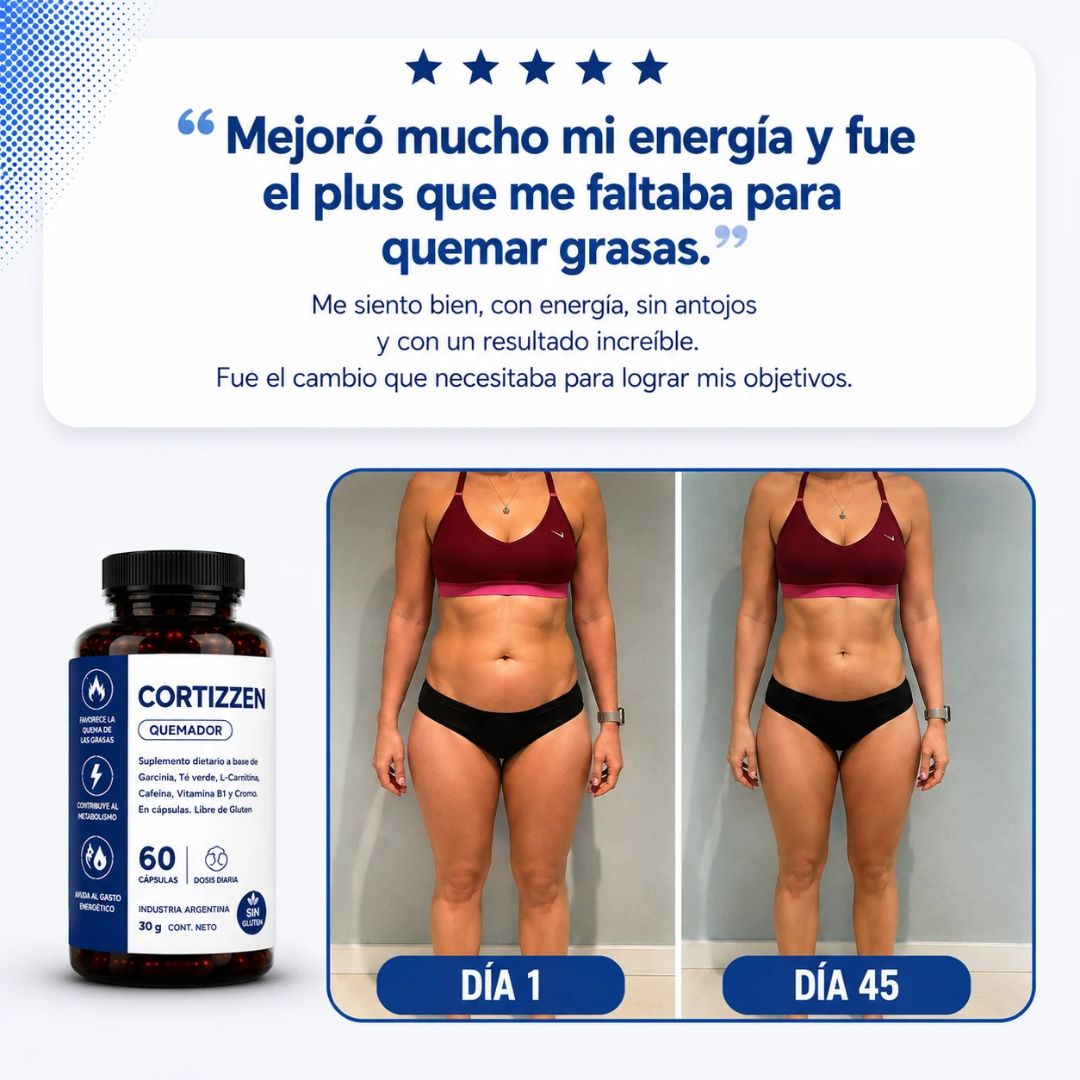 CORTIZZEN Quema Grasas® | Menos panza, más energía, más bienestar diario.